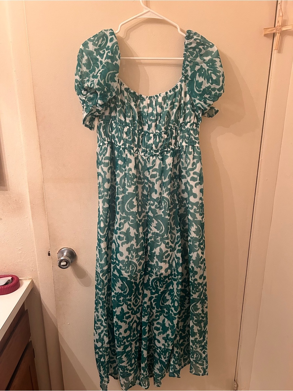 Dizzy Teal and White Floral Maxi Dress